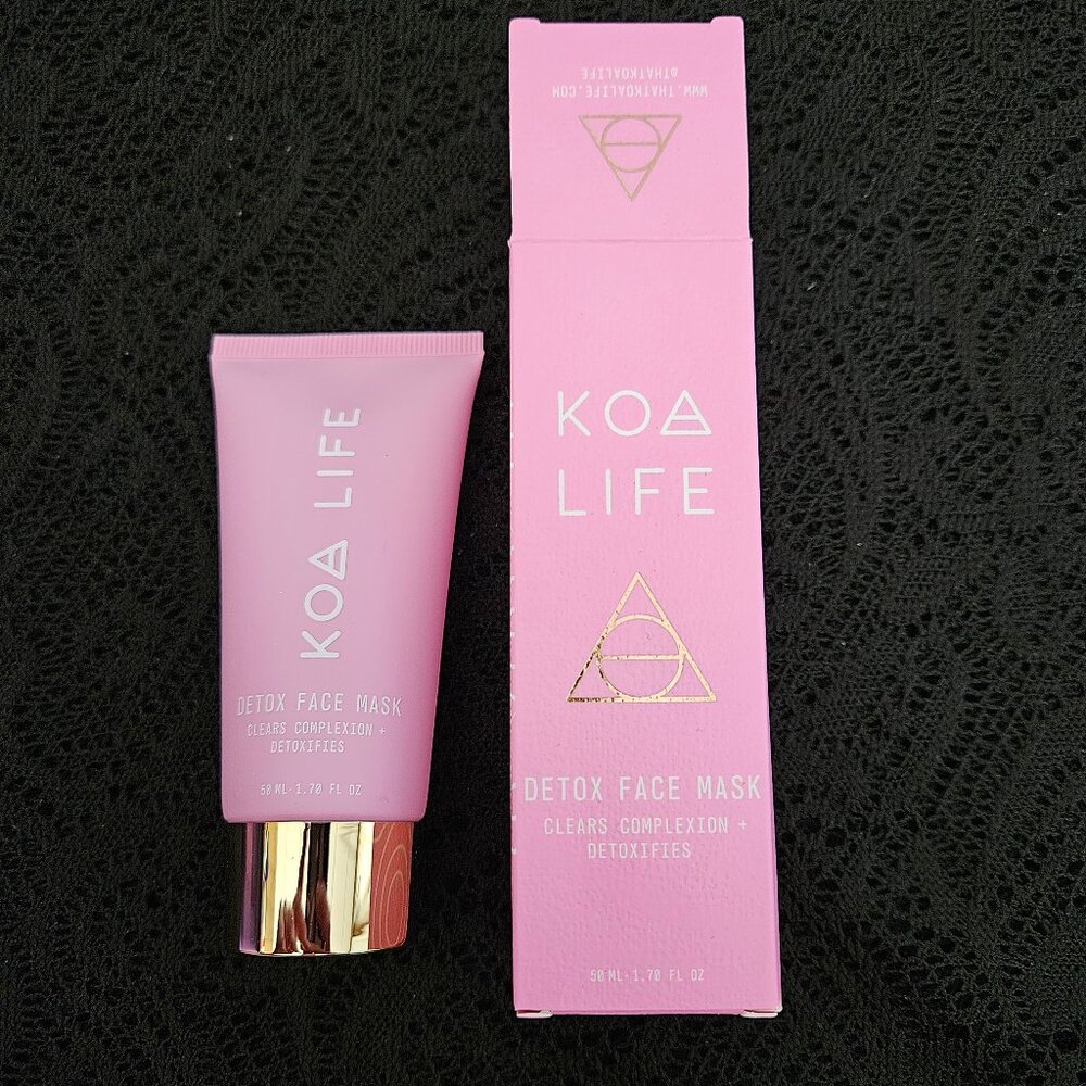 NWOT Oat Charcoal Bentonite Clay Koa Life Detox Face Mask (50 mL / 1.70 fl oz)